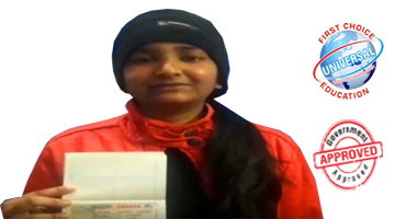 Congratulation to Miss.Jasmandeep Kaur Rathore for Canada Study Visa.
